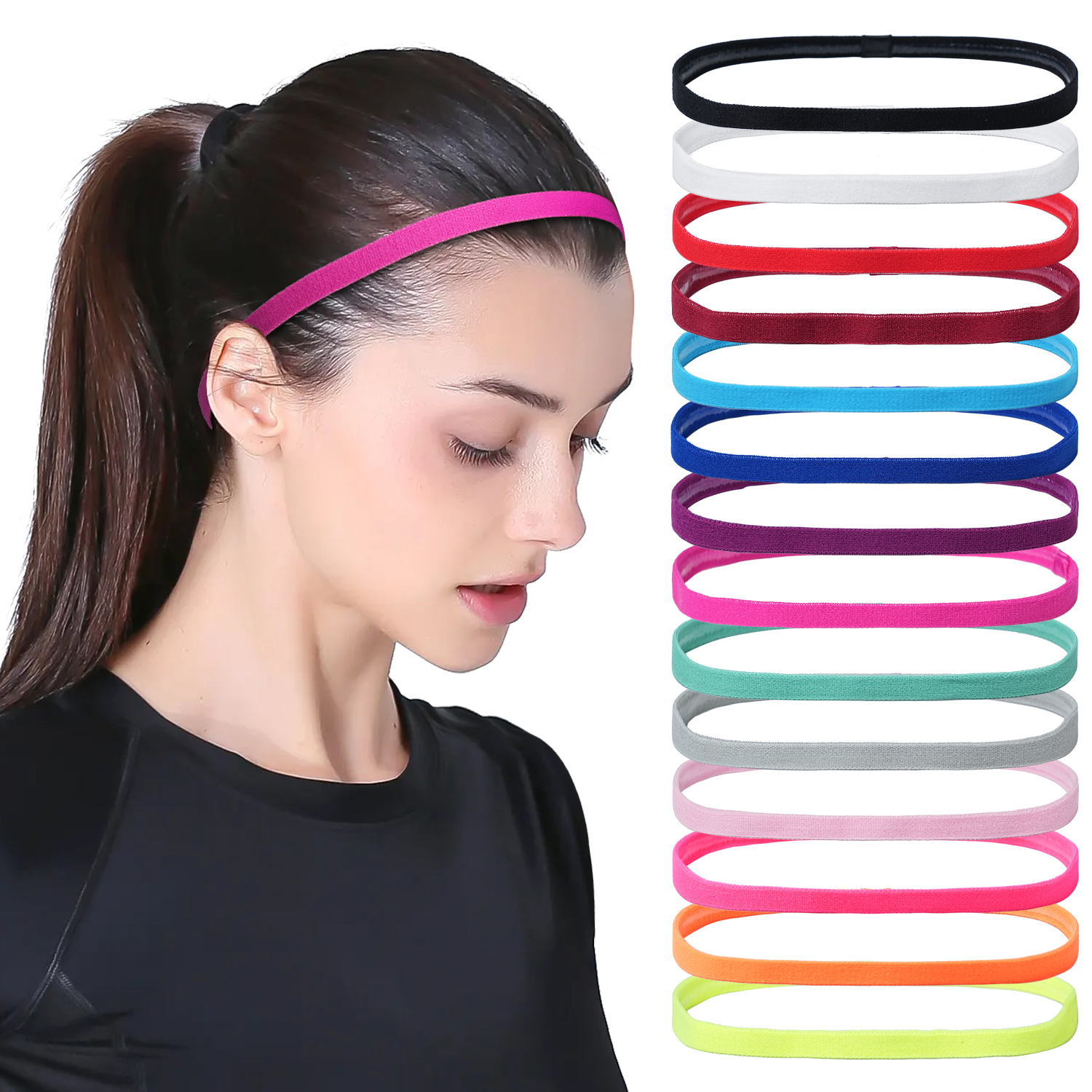Men'S Grooming Tape - 3Pcs Non-Slip Sports Hairband Silicone Strip