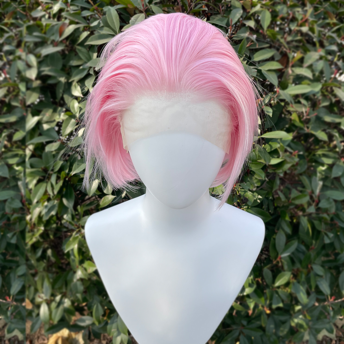 Men'S Grooming Tape - Light Pink Short Bob Cut for