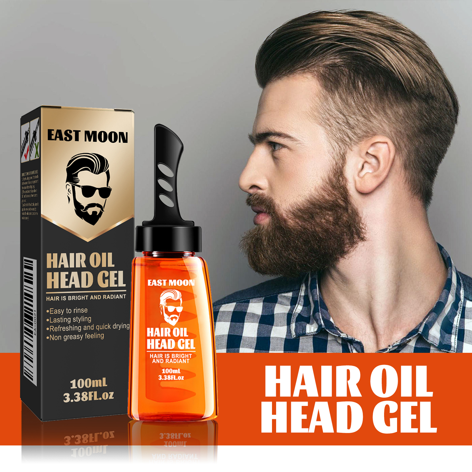 Men'S Grooming Wax - East Moon Men's Hair Wax Comb