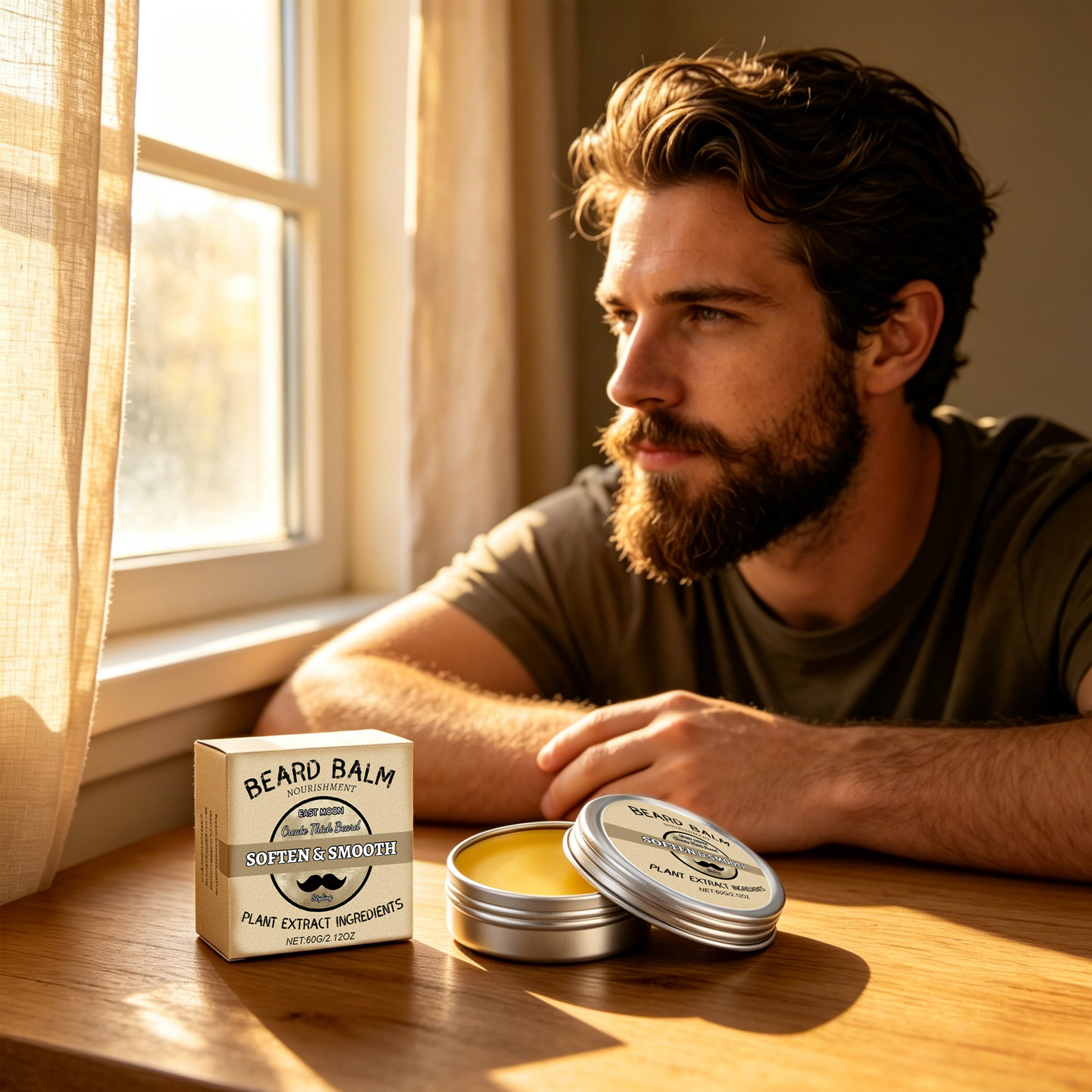 Men Beard Care Wax Strong Hold - Men'S Grooming Wax ulasan dan harga