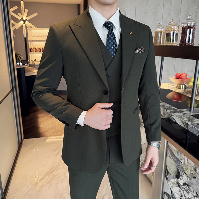 Slim-Fit Three-Piece Set Korea - Men'S Grooming And Style ulasan dan harga