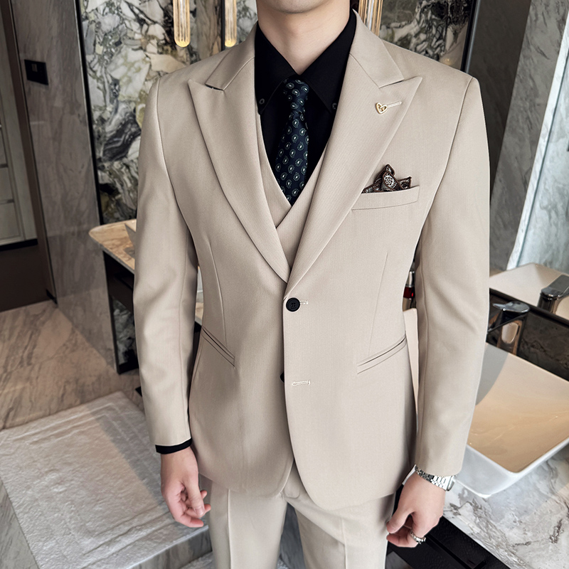 Slim-Fit Three-Piece Set Korea - Men'S Grooming And Style ulasan dan harga