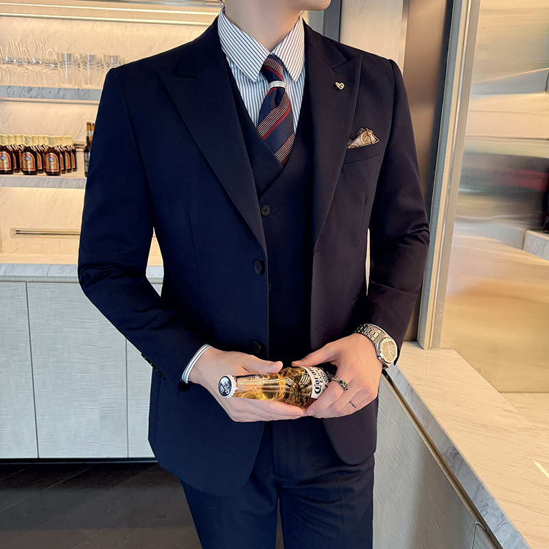 Slim-Fit Three-Piece Set Korea - Men'S Grooming And Style ulasan dan harga
