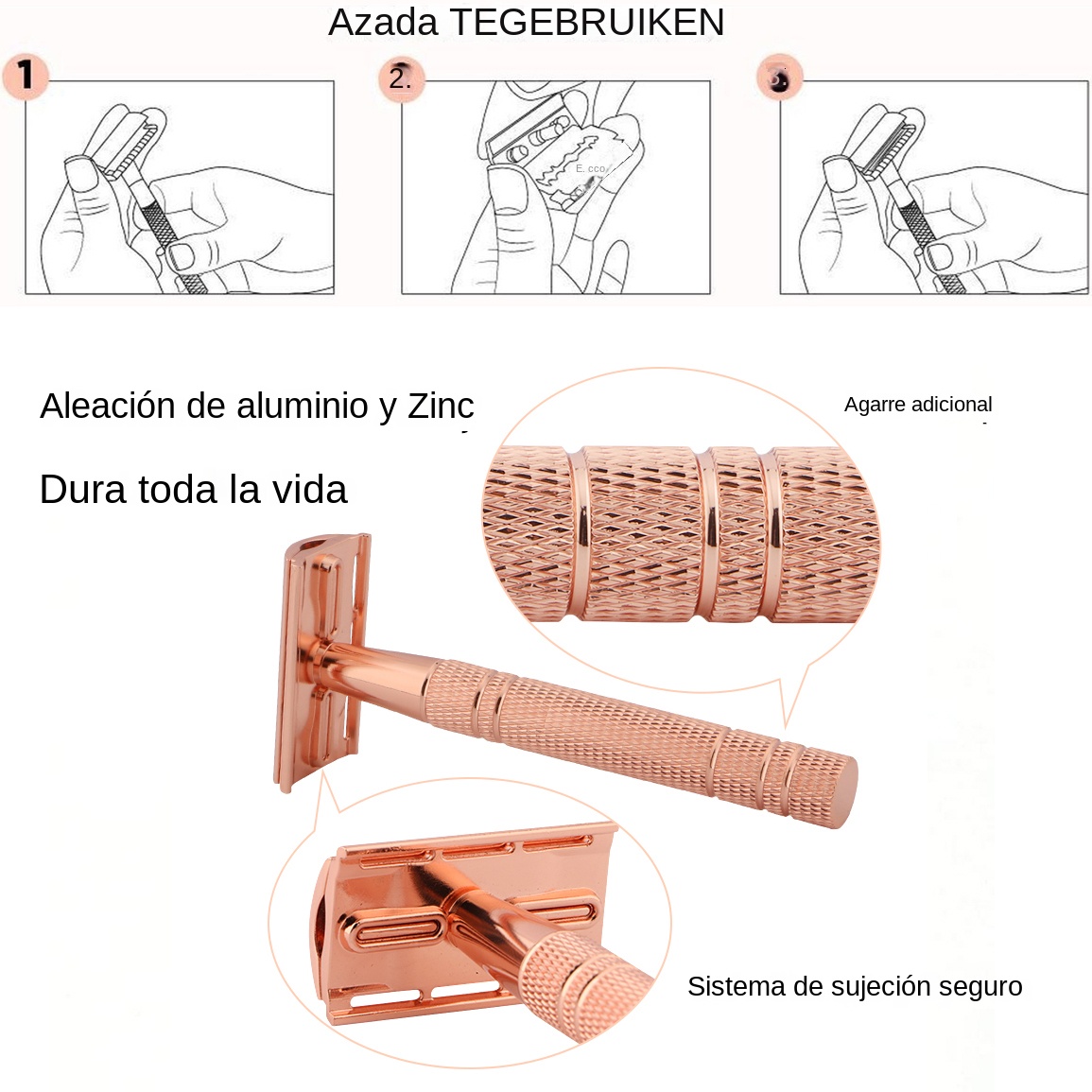 Rose Gold Razor,Classic Double - Men'S Grooming Tape ulasan dan harga