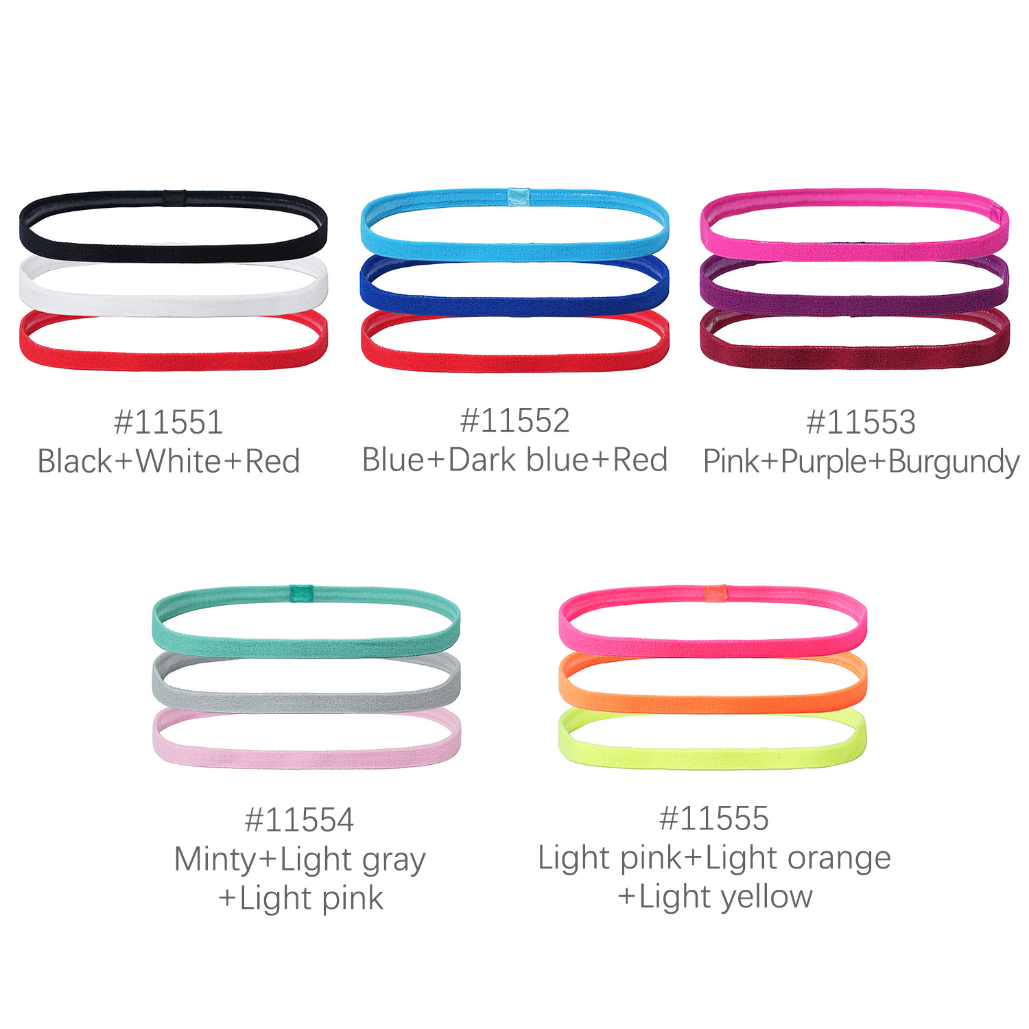 3Pcs Non-Slip Sports Hairband  - Men'S Grooming Tape ulasan dan harga