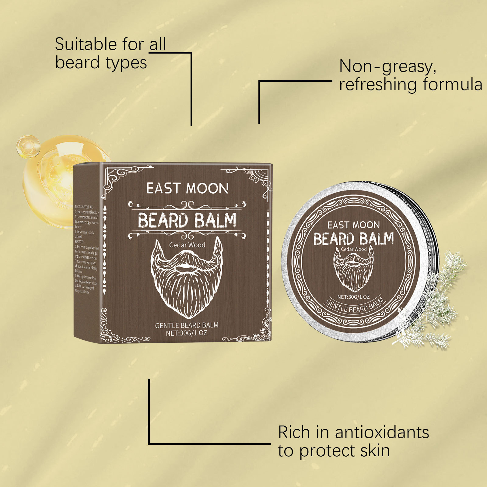 East Moon Beard Balm Soften Be - Men'S Grooming Wax ulasan dan harga