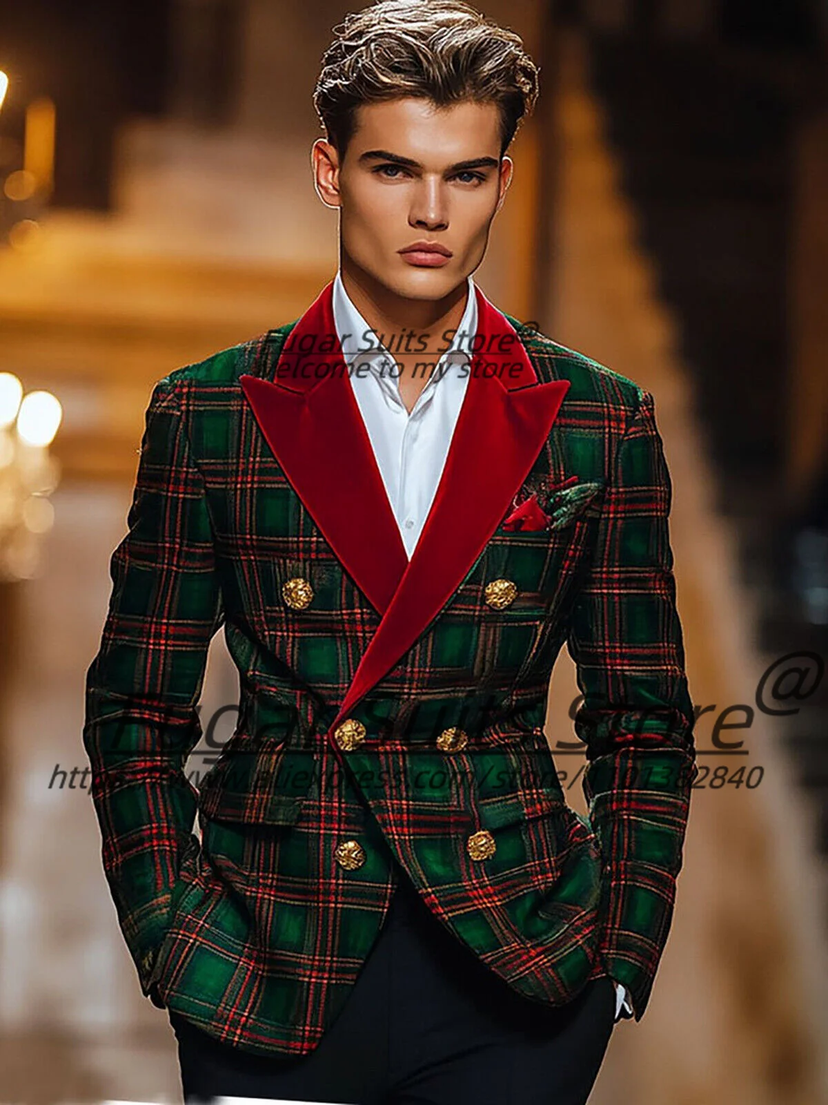 Italian style Plaid Men Suits  - Men'S Grooming And Style ulasan dan harga